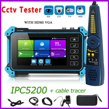 Ipc 5200c plus Ip Tester Cctv Kamera za Nadzor Sigurnosti Mrežni Kabel Tester Analogni Poe Test Hdmi kabela Utp Rj45 Tester Wifi Monitor 0