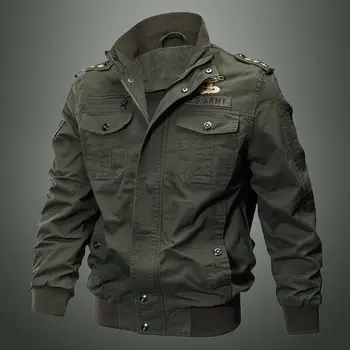 Jesensko-zimska muška vojna jakna s više džepova, Rutinsko Radna jakna od čistog pamuka, Velika Slobodna Хлопковая jakna za Swat, muška 0