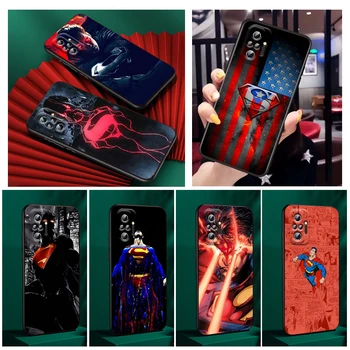 Justice league Superman Strme Torbica Za Telefon Xiaomi Redmi Note 11E 11S 11 11T 10 10S 9 9T 9S 8 8T Pro Plus 5G Crna Torbica Funda 0