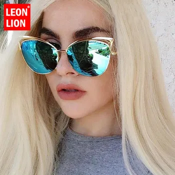 LeonLion Visoke Kvalitete Ženska Moda 2021 Sunčane Naočale Ženske Berba Metalne Luksuzni Naočale Cateye Klasicni Oculos De Sol Feminino 0