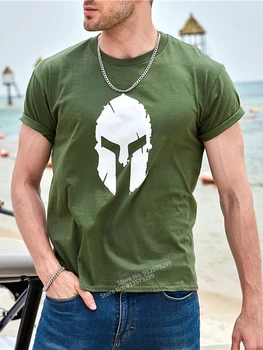 Ljetna muška majica Kratkih rukava Spartanski Ratnik 3D ispis, muška t-shirt u stilu Харадзюку, Funky Ulica majica 0