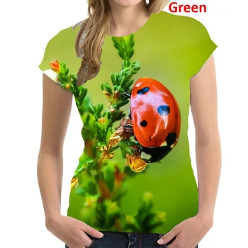 Ljetna Nova Moda Ženska casual majica Kratkih rukava i po cijeloj površini Božje kravu u obliku životinja 2022 godine 3