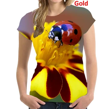 Ljetna Nova Moda Ženska casual majica Kratkih rukava i po cijeloj površini Božje kravu u obliku životinja 2022 godine 5