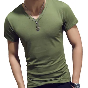 Majica, Majice za fitness, Muška majica s V-izrez, muške majice, Ljetni Svakodnevne Ravnici Majice Za teretanu