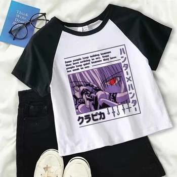 Manga Hunter X Hunter Курапика Y2k Skraćene Top Majica S Likovima Iz Anime Crtića Ženska Majica Ljetna Odjeća Camiseta Ulica Blusa Feminina