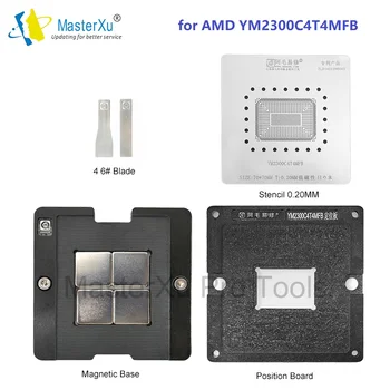 MasterXu AMAOE YM2300C4T4NFB Matrica za реболлинга Lopte BGA za Laptop AMD CPU Skup Kutiji Platforme za Slijetanje Magnetska Alati za Popravak