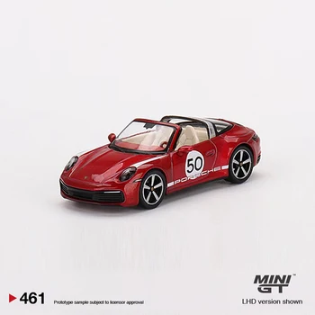 MINI GT 1: 64 Model Automobila Pors 911 Targa 4S Jubilej 50-ja Zbirka Felge - Crvena
