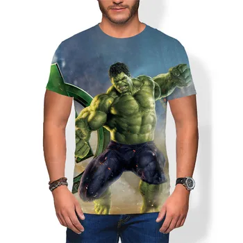 Muška majica s 3D ispis Hulk, Ljetna Modna Odjeća Kratkih Rukava, Ulične Casual Muška Majica Veličine