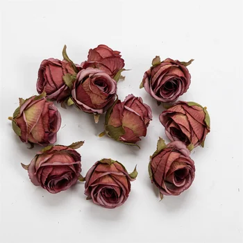 Nanairo 50 kom 3,5 cm Klasicni Umjetna Platnu Ruža Cvijet Glava Osnovna Vjenčanje College Dekor Božićni Pribor Za ručni rad Lažni Cvijeće 3