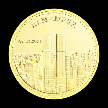 Napadi od 11. rujna, Uvijek imajte na Naplativa Позолоченная Suvenir Novčić American Heroes Basso-relievo Prigodni novčić 3