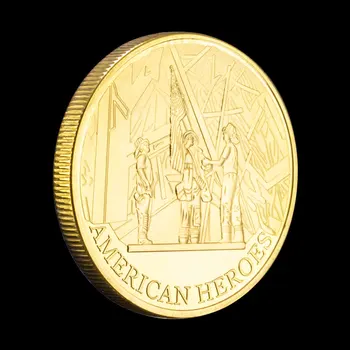 Napadi od 11. rujna, Uvijek imajte na Naplativa Позолоченная Suvenir Novčić American Heroes Basso-relievo Prigodni novčić 4