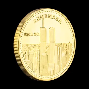 Napadi od 11. rujna, Uvijek imajte na Naplativa Позолоченная Suvenir Novčić American Heroes Basso-relievo Prigodni novčić 5