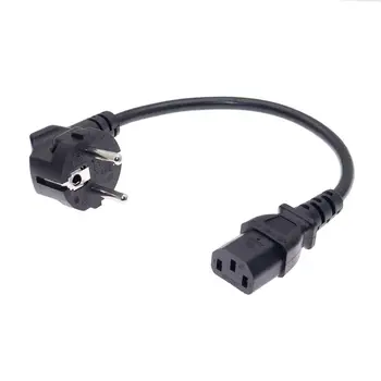 Naponske žice od CEE7 / 7 do IEC C13, 10A/ 16A, 250v, kabel H05VV-F 0,75 mm, kratki kabel za napajanje od Schuko do C13, 1 ft/30 cm 0