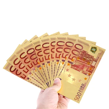 Nezaboravne novčanice od 500 EURA Zlato Kvalitetne Novčanice Pokloni Kolekciju Nakita 24K Pozlaćeni EURA 1