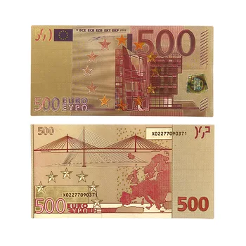Nezaboravne novčanice od 500 EURA Zlato Kvalitetne Novčanice Pokloni Kolekciju Nakita 24K Pozlaćeni EURA 2