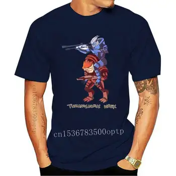 Nova Majica Mass Effect, t-Shirt Turianosaurus Wrex, Svakodnevni Muška Majica Kratkih Rukava, Slatka Majica Od 100% Pamuka sa po cijeloj površini