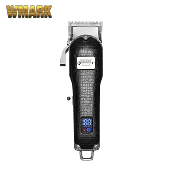 Novi Izgled-WMARK NG-2019C Bežični Stroj za Šišanje Kose Crne Boje s premazom od Krokodilske Kože 2500 mah Stroj za šišanje kose