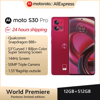 Novi Motorola MOTO S30Pro 5G 50MP Trostruka Skladište 32 W Autofokus Kamera 68 W Brzo Punjenje Android12 Snapdragon888 Plus Ekran 144 Hz