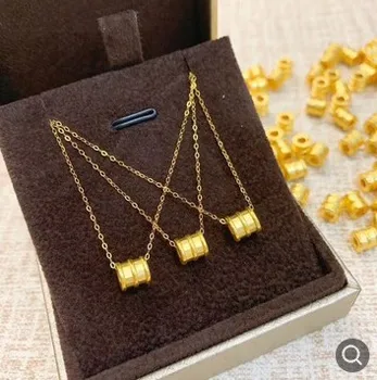 ogrlice od zlata 18k za žene, lanac od ovog zlata, ogrlica od zlata 999 uzorka, svemirska bilo koji otvoreni položaj ogrlica, lanac