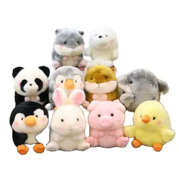Okrugli Panda Svinja Pingvin Zec Plišane igračke Crtani film Fat Piletina je Okruglog oblika Slatka Duge Pliš Igračke Lutke za djecu Dječje igračke 0