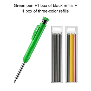 Olovke, грифели, Oprema za radionice stolarije olovke, bojice, dužina 145 mm, 1 komplet, promjera 2,8 mm, 3 kom./compl., ABS + ugrađeni Metalni