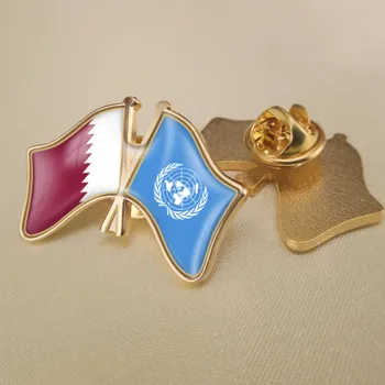 Organizacija Ujedinjenih Naroda i Katar Prešla Dvostruke Zastave Prijateljstva, Broševi, Bedževi, Igle za Лацканов 0