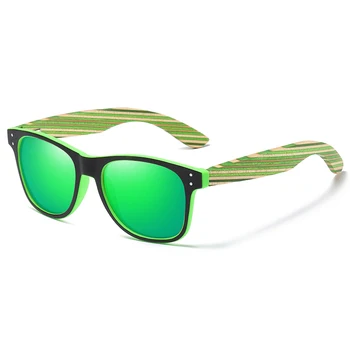 Polarizirane sunčane naočale EZREAL za dječake i djevojčice okvir od recikliranog materijala i boja дужками od drveta S5088