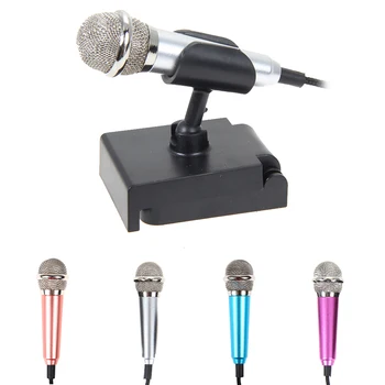 Prijenosni 3,5 mm Stereo Studio za Audio Mikrofon KTV Karaoke Mini Mikrofon Za Mobitel Laptop RAČUNALA Stolna Oprema s Микрофонной Postoljem