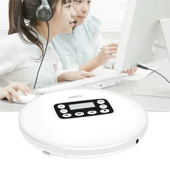 Prijenosni HOTT CD Player, Bluetooth CD Player za Odrasle, Djecu Visoka Kvaliteta Zvuka u Slušalicama/šok-dokaz/Led Zaslon 2