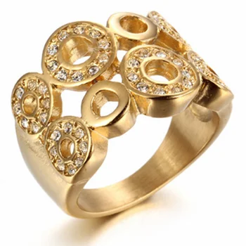 Prstenje Zlatne Boje Nakit Od Nehrđajućeg Čelika Veleprodaja Za Žene Modni Poklon Najnoviji RBJKAOBH