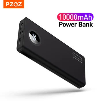 PZOZ Power Bank 10000 mah Prijenosni Punjač PowerBank Vanjski Baterija Mobilnog Telefona Brzo Punjenje Za iPhone14 13 X Xiaomi ПоверБанк