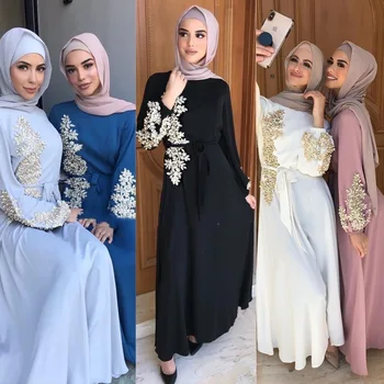 Ramazan Kaftan Dubai Абайя Turska Muslimanske Ženske Haljine-Hidžab Islam Kaftan Marokanski Haljine Vestidos Eid Mubarak Ogrtač Femme Abayas