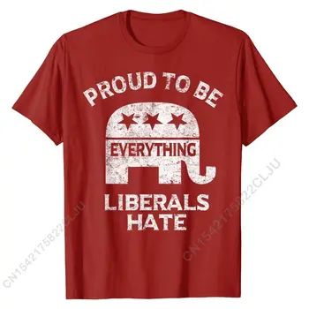 Republikanski Konzervativni Ponos Biti Sve Što Mrze Liberali, T-Shirt, Svakodnevne Uske Majice, Košulje, Хлопковая Muška Majica