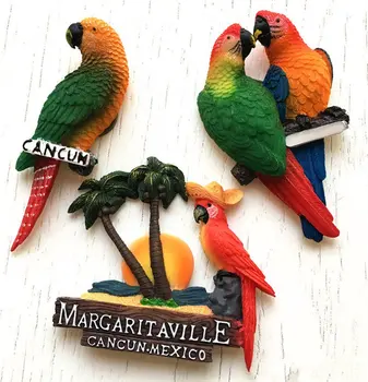 Ručno Oslikana Meksički Papagaj 3D Magneti Za Hladnjak Svjetski Turizam, Suveniri i Magnetna Naljepnica Na Hladnjak Ukras Kuće 0