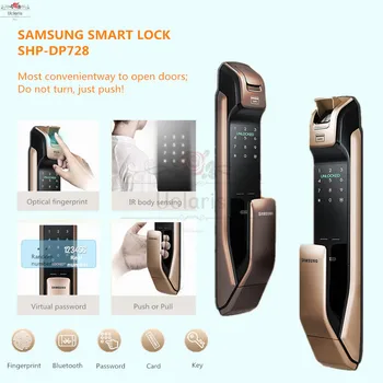 Samsung SHP-DP728 Pametan Dom Vrata Dvorac Engleska Verzija Otiska Prsta Brave Cerradura Inteligente Fechadura Digitalni