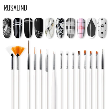 Setovi kistova za manikuru ROSALIND, olovka za označavanje, akril četkica za izgradnju nokte, Četke za nokte, gel-lak za nokte, alati