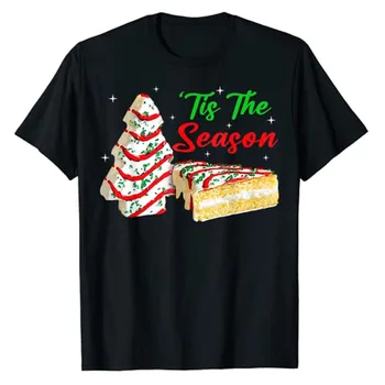 Smiješno sezone, Božićno drvce, Kolači, Majica sa slikom Debbie, Darove, Božićni Odijelo, Odjeća Y2k, grafički t-majice, Majice, Bluze kratkih rukava
