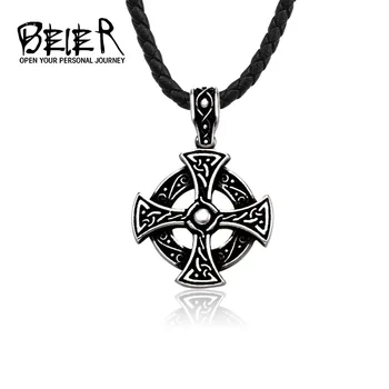 Starinski Cijele Viking Keltski Čvor Križ Privjesak Za Muškarce I Žene Ogrlica Od Nehrđajućeg Čelika Modni Amulet Nakit 0