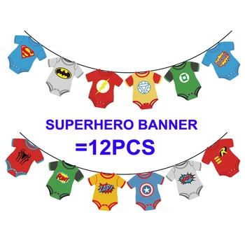 Super Heroj Papir Bannere, zastave dječji rođendan Dekoracija Proizvodnja Zobene pahuljice-Dječji Tuš Home Dekor za Dječje Sobe 0