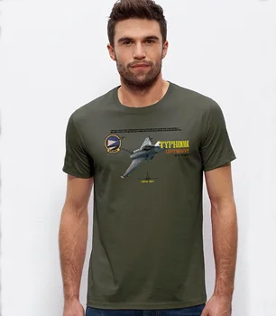 T-shirt borac Luftwaffe JG74 Eurofighter Typhoon. Ljetna Хлопковая Muška Majica Okruglog izreza i Kratkih Rukava New S-3XL 1
