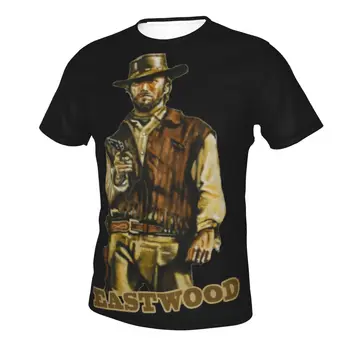 T-shirt Clint Eastwood Giftblondie, Glumac, redatelj, Sjajan Klasična Majica Od Poliestera, Majica Kratkih Rukava i po cijeloj površini, Muška t-Shirt Оверсайз 0