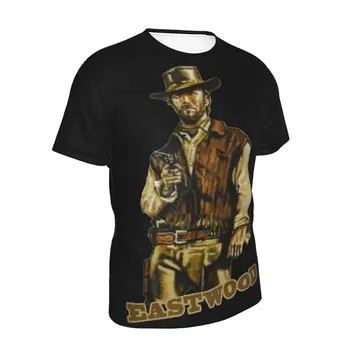T-shirt Clint Eastwood Giftblondie, Glumac, redatelj, Sjajan Klasična Majica Od Poliestera, Majica Kratkih Rukava i po cijeloj površini, Muška t-Shirt Оверсайз 1