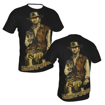 T-shirt Clint Eastwood Giftblondie, Glumac, redatelj, Sjajan Klasična Majica Od Poliestera, Majica Kratkih Rukava i po cijeloj površini, Muška t-Shirt Оверсайз 4