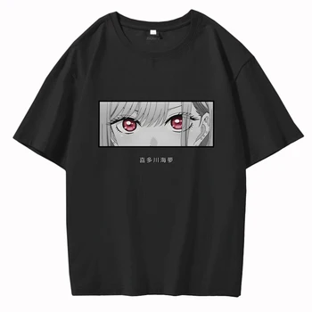 T-shirt My Dress-Up Darling s po cijeloj površini Japanske Anime Marin Kitagawa Za Muškarce/Žene, 100% Pamuk, Ljetne Majice s Okruglog izreza i Kratkih Rukava, Svakodnevne Unisex 1