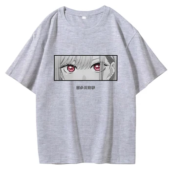 T-shirt My Dress-Up Darling s po cijeloj površini Japanske Anime Marin Kitagawa Za Muškarce/Žene, 100% Pamuk, Ljetne Majice s Okruglog izreza i Kratkih Rukava, Svakodnevne Unisex 3