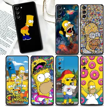 Torbica za telefon Carcasa Coques za Samsung Galaxy S22 S7 S8 S9 S10e S20 S21 Fe Plus Ultra 5G Sjedalo Sjedalo Slatka the Simpsons 0
