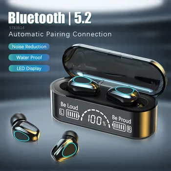 TWS Bluetooth 5,2 Slušalice Veliki Stalak za punjenje Kutija Bežične Slušalice 9D Stereo Sportske Slušalice s redukcijom šuma Slušalice 2022 Nove 0