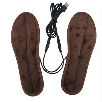 Unisex USB Električni Grijaći Ulošci za Sportove na Otvorenom Cipele Čizme Noge Toplije Medo Krzno Meko Periva Uložak s Grijanjem