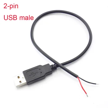 USB Konektor Muški Ženski Kabel 4 Pinski Kabel Kabel za Prijenos Podataka Produžni kabel 2 Pin Napajanje za DIY 5 U Adapter za Punjenje 0,3 M 1 M 2 M 2