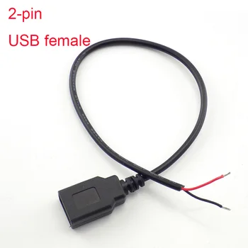 USB Konektor Muški Ženski Kabel 4 Pinski Kabel Kabel za Prijenos Podataka Produžni kabel 2 Pin Napajanje za DIY 5 U Adapter za Punjenje 0,3 M 1 M 2 M 3